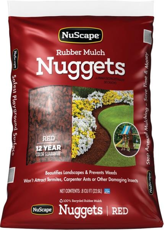 Redwood Rubber Mulch Nuggets 0.8 cu. ft.
