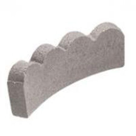 Edging Lawn Scallop 12" Curved Pewter