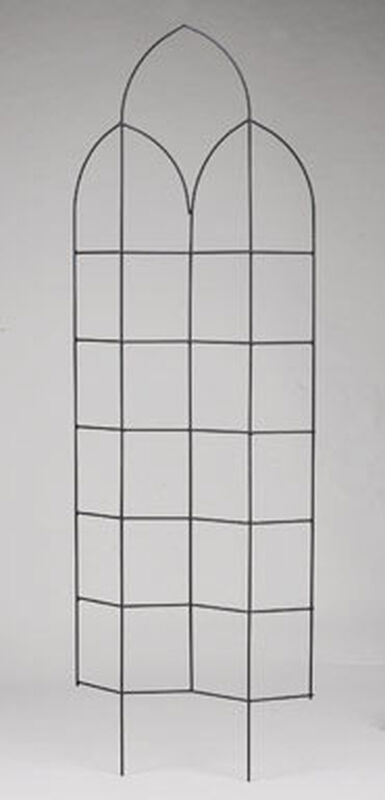 Panacea Black Steel Zigzag Spires Trellis 24 In W X 72 In H Wall