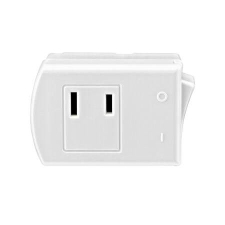 Leviton 13 amps Double Pole Rocker Plug-In Switch Tap White 1 pk