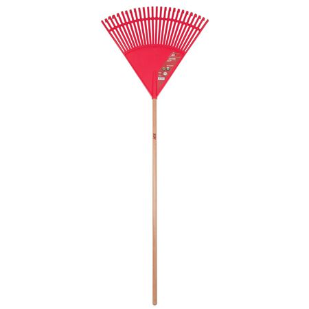 Ace 65 in. 26 Tine Poly Leaf Rake Wood Handle