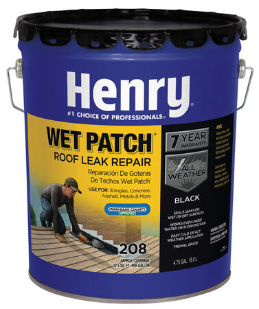 Henry Asphalt Wet Patch Roof Cement 4-3/4 gal. Black