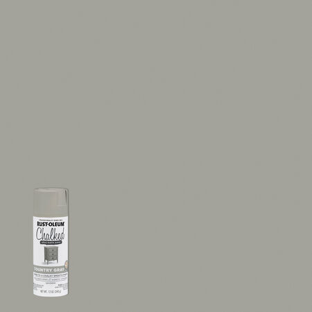 Rust-Oleum Chalked Ultra Matte Country Gray Oil-Based Acrylic Sprayable Chalk Paint 12 oz