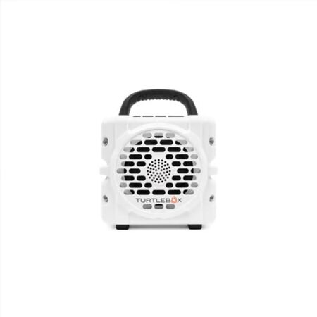 Turtlebox Cub White Wireless Bluetooth Weather Resistant Portable Speaker