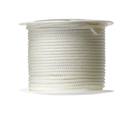 Wellington 11/64 in. Dia. x 200 ft. L Braid Jacket Nylon Cord White