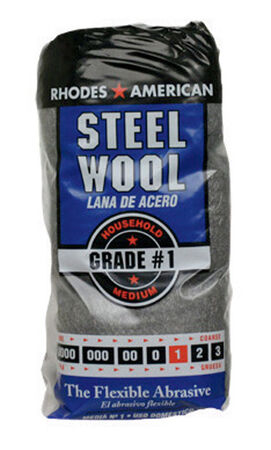 Rhodes American 1 Grade Medium Steel Wool Pad 12 pk