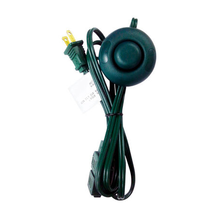 Home Plus Indoor 6 ft. L Green Extension Cord with Switch 18/2