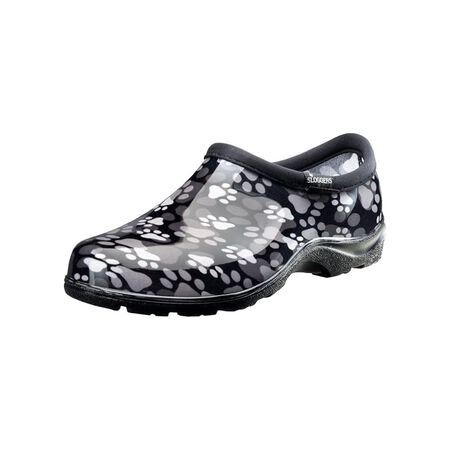 Sloggers Waterproof Garden Shoes for Women Paw Black and White Print size 6