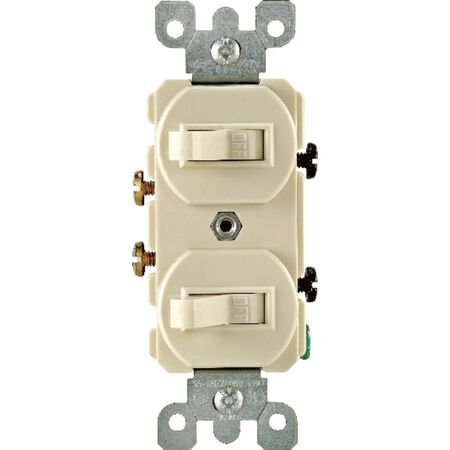 Leviton 15 amps Single Pole Toggle Switch Ivory 1 pk