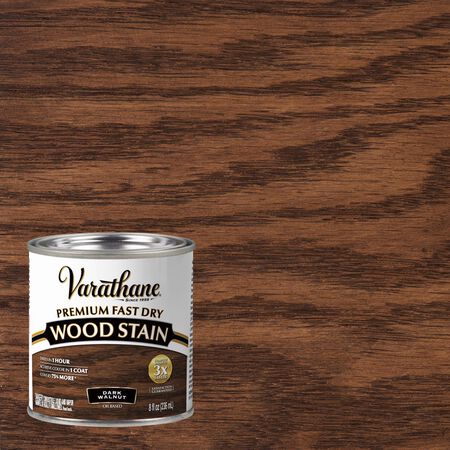 Varathane Premium Dark Walnut Oil-Based Fast Dry Wood Stain 1/2 pt