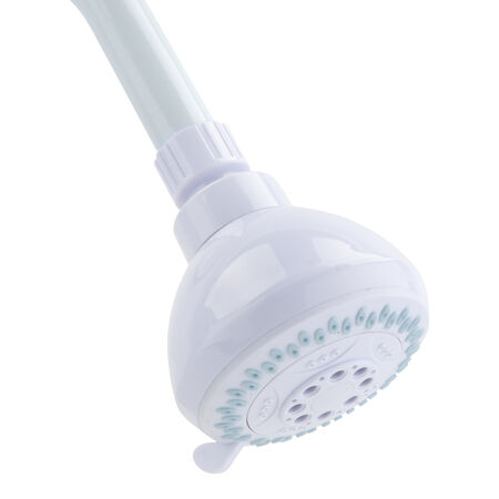 Oakbrook White PVC 3 settings Wallmount Showerhead 1.8 gal