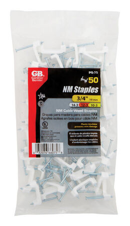 Gardner Bender 3/4 in. W Plastic Insulated Cable Staple 50 pk
