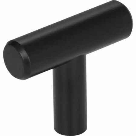 Elements 1-9/16 in. Overall Length Matte Black Naples Cabinet 'T' Knob - 40MB