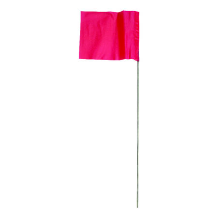 C.H. Hanson 15 in. Fluorescent Red Marking Flags Polyvinyl 10 pk