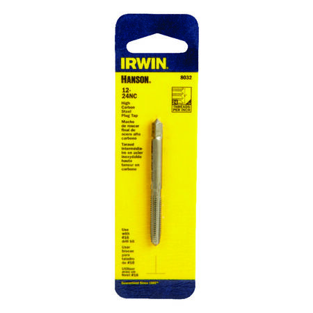 Irwin Hanson High Carbon Steel SAE Plug Tap 12-24 1 pc