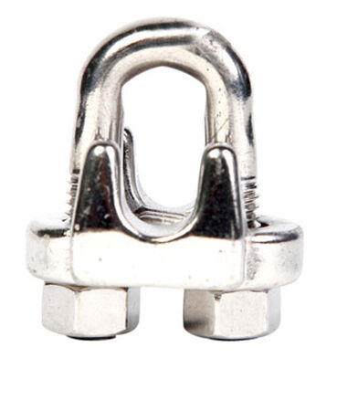 Campbell 0.13 in. Dia. Polished Stainless Steel Wire Rope Clip 10 pk