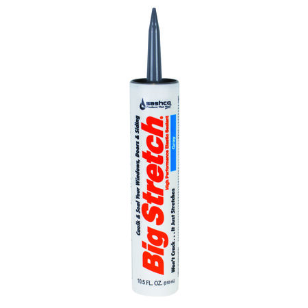 Sashco Big Stretch Gray Elastomeric Acrylic Latex Door/Siding/ Window Caulk 10.5 oz