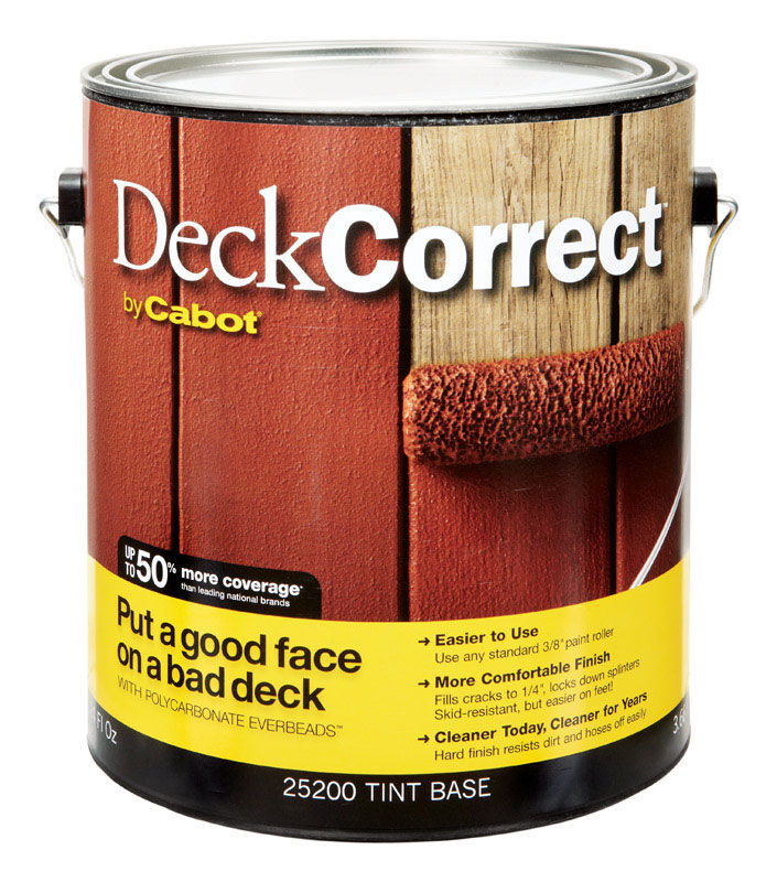 Cabot Deck Correct Solid Color Latex Deck Stain Tint Base Tintable 1