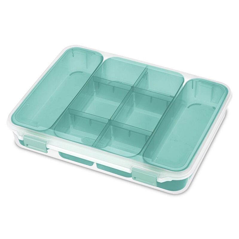 Sterilite Divided Storage Box 2.5 in. H x 10.75 in. W x 13.375 in. D