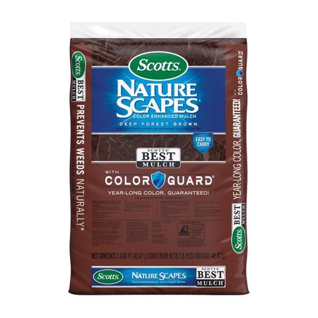 Scotts Nature Scapes Deep Forest Brown Weed Preventer Color Enhanced Mulch 1.5 cu ft