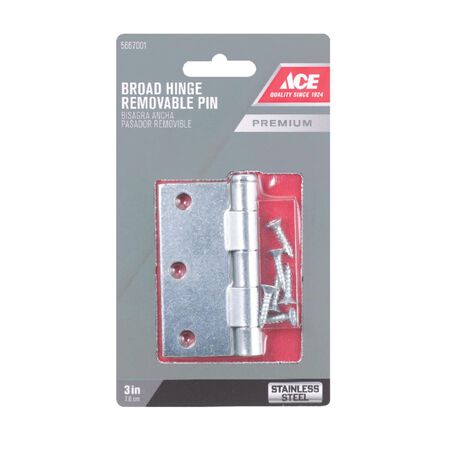 Ace 3 in. L Stainless Steel Door Hinge 1 pk