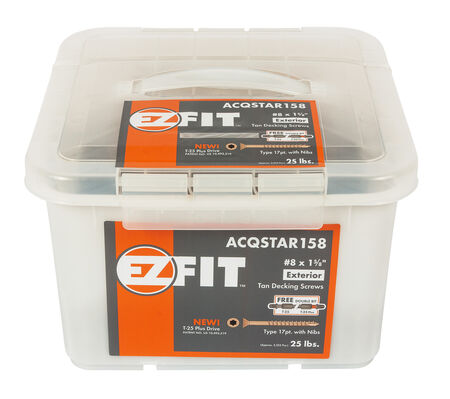 EZ Exterior Screws #8 x 1-5/8" T-25 Star 25 lb.