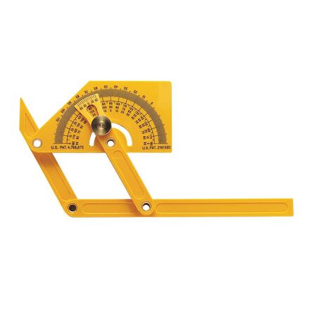 General Angel-Izer 8-5/8 in. L X 3-3/4 in. W Protractor Yellow 1 pc