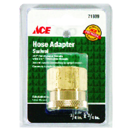Ace 3/4 in. FHT x 3/4 in. FPT in. Brass Threaded Female Hose Adapter