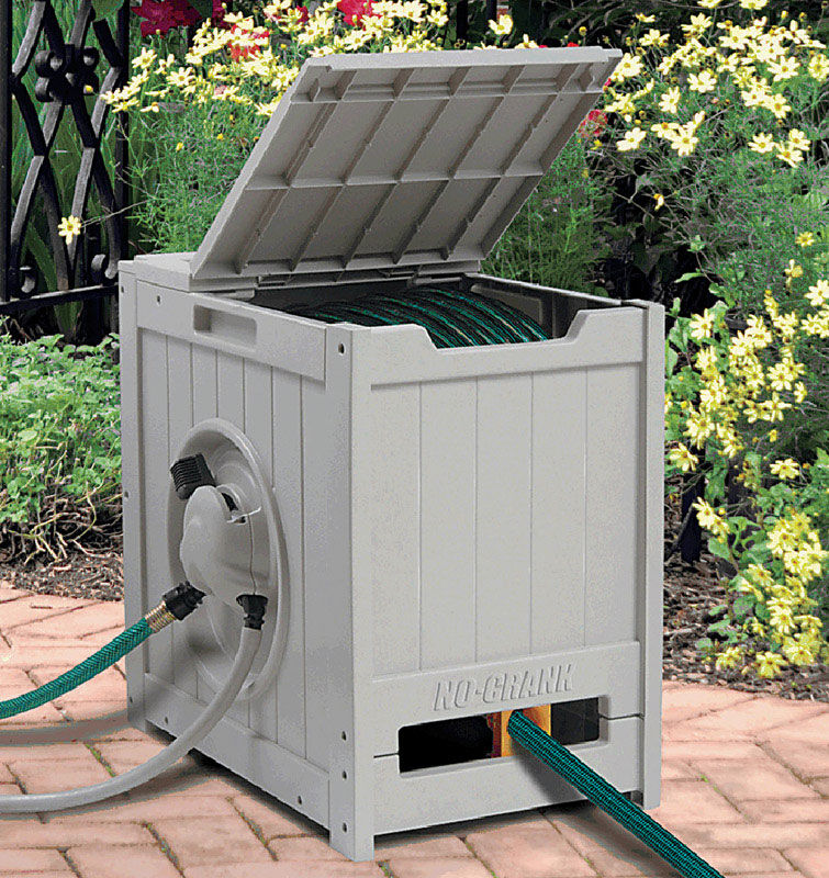 Suncast Water Powered Automatic Winding Hose Reel 125 ft. Antique