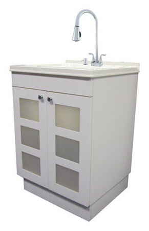 Exquisite Melamine Faced Chipboard Utility Sink and Cabinet Kit