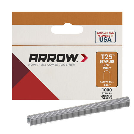 Arrow T25 1/4 in. W X 3/8 in. L Round Crown Wire Staples 1100 pk