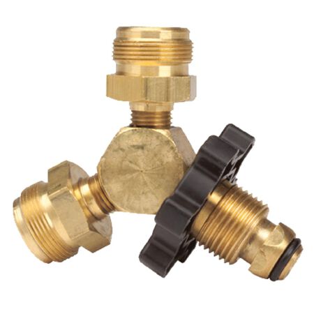 Mr. Heater 2 in. D Brass/Plastic Excess Flow Soft Nose P.O.L Propane Y Male Adapter