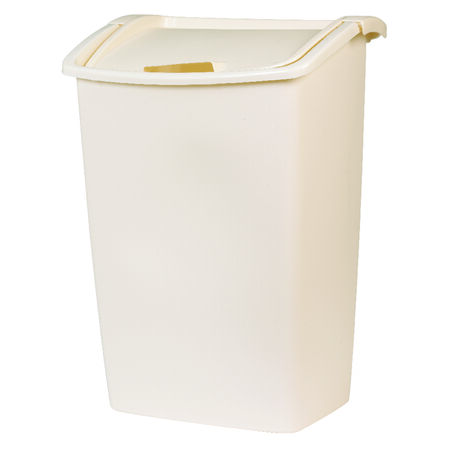 Rubbermaid 11.25 gal Bisque Plastic Swing-Out Trash Can