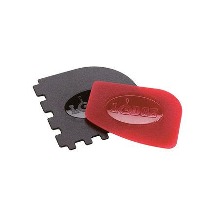 Lodge Black/Red Polycarbonate Scraper Combo Set