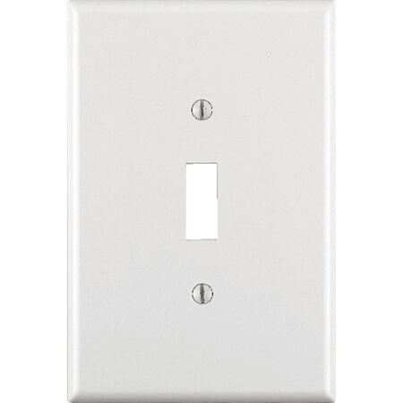 Leviton White 1 gang Thermoset Plastic Toggle Wall Plate 1 pk