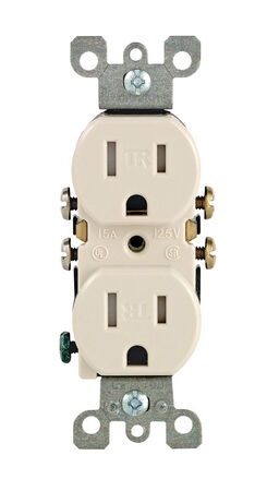 Leviton Electrical Receptacle 15 amps 5-15R 125 volts Almond