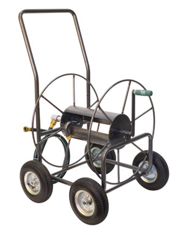Yard Butler Wheeled Hose Cart 400 ft. Silver Stine Home + Yard The