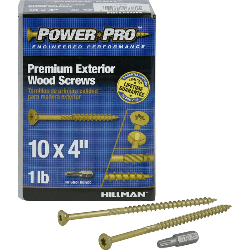 Wood Screws 10 x 4" Premium Outdoor Deck Screws, Rust Resistant, Epoxy