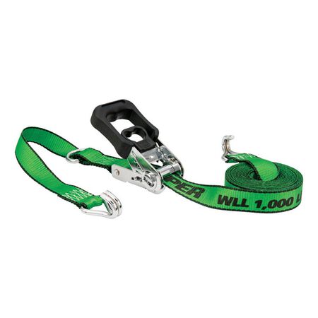 Keeper 1.25 in. W X 16 ft. L Multicolored Ratchet Tie Down Strap 1000 lb 1 pk