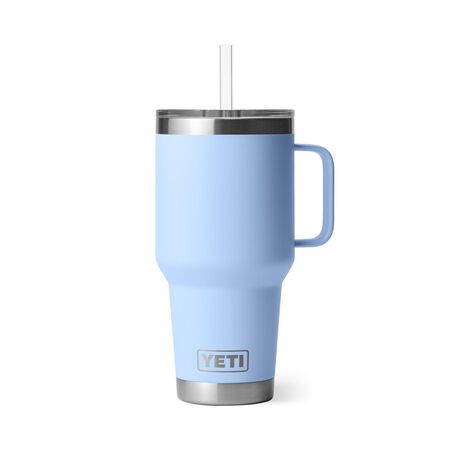 YETI Rambler 35 oz Big Sky Blue BPA Free Straw Mug
