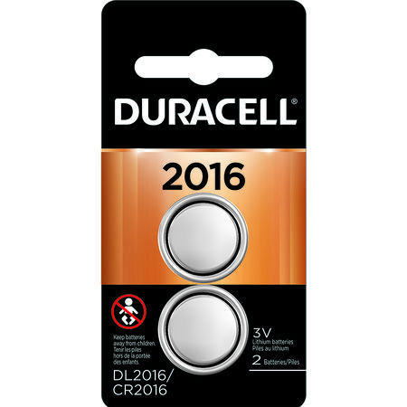 Duracell Lithium 2016 3 V 0.09 Ah Medical Battery 2 pk