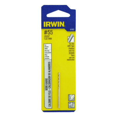 Irwin 55 X 1-7/8 in. L High Speed Steel Wire Gauge Bit 1 pc