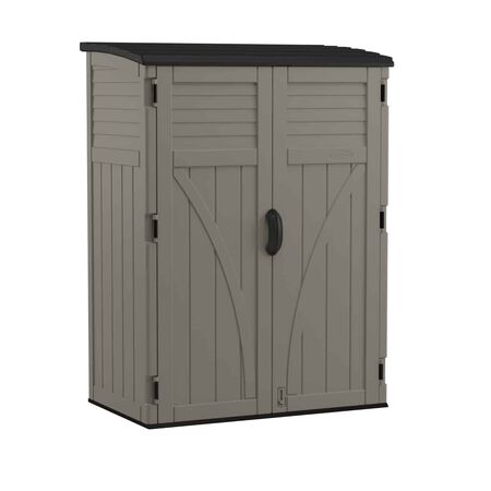 Suncast 6 ft. H x 4.4 ft. W x 2.7 ft. D Gray Resin Storage Shed
