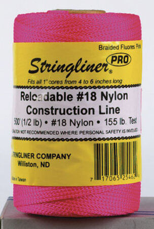 Stringliner Braided Pink Chalk Line Refill 500 ft. L