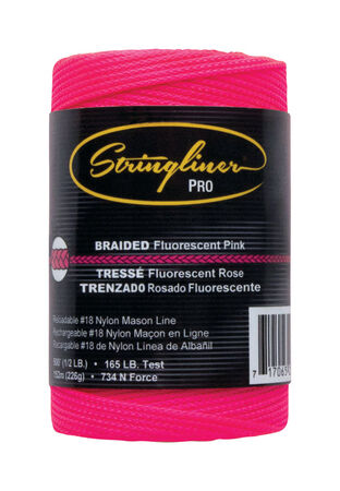 Stringliner Pink Braided Chalk Line Refill 500 ft. Pink