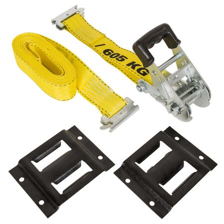 Keeper 1.75 in. W X 15 ft. L Black/Yellow Ratchet Tie Down Strap 1333 lb 1 pk
