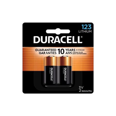 Duracell Lithium 123 3 V 1470 mAh Camera Battery DL123AB2PK 2 pk