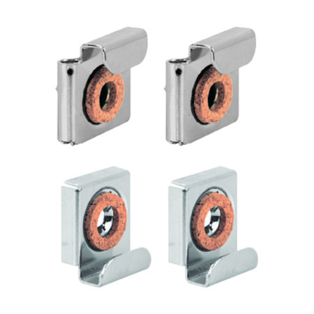 Prime-Line Chrome Silver Small Adjustable Mirror Clip Set 20 lb 2 pk