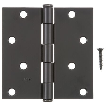 Ace 4 in. L Black Residential Door Hinge 1 pk
