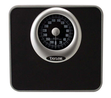 Taylor 300 lb. Analog Mechanical Bathroom Scale Black